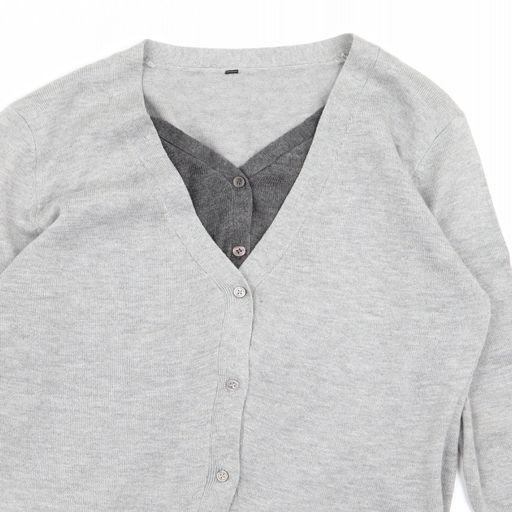 Preworn Womens Grey   Cardigan Jumper Size M