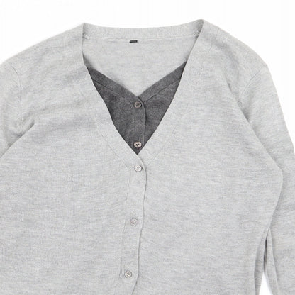 Preworn Womens Grey   Cardigan Jumper Size M