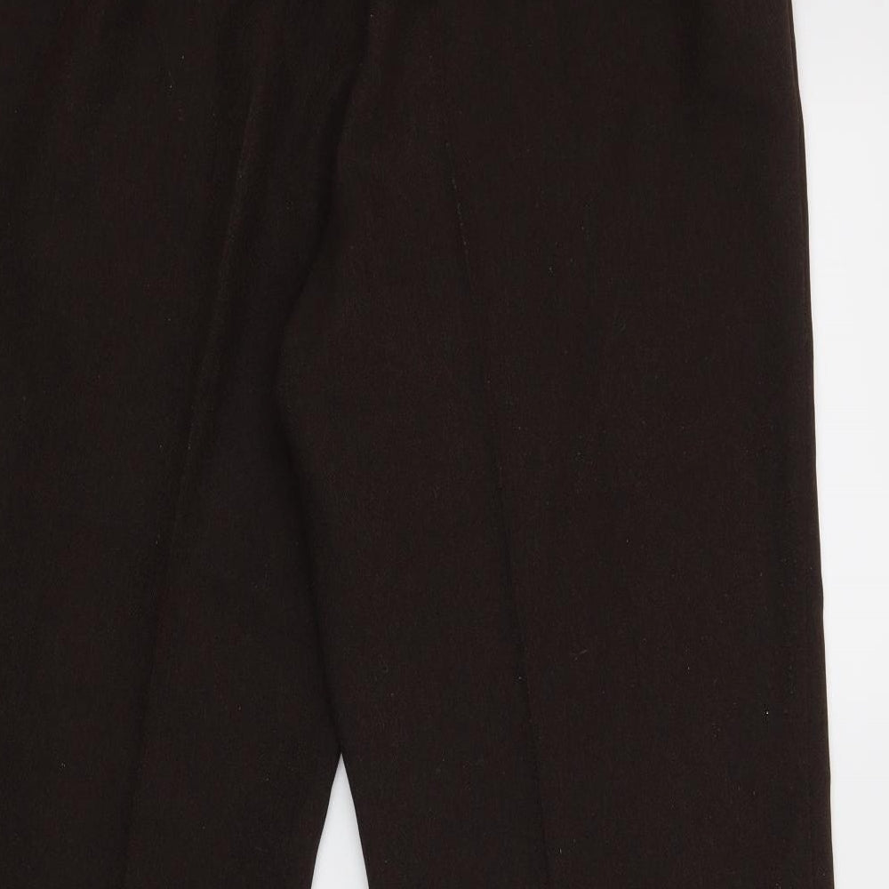 Womens UK Size 14 M&S Regular Fit Dress Pants Brown Trousers
