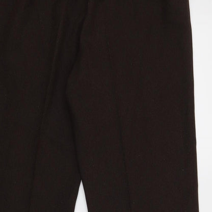Womens UK Size 14 M&S Regular Fit Dress Pants Brown Trousers