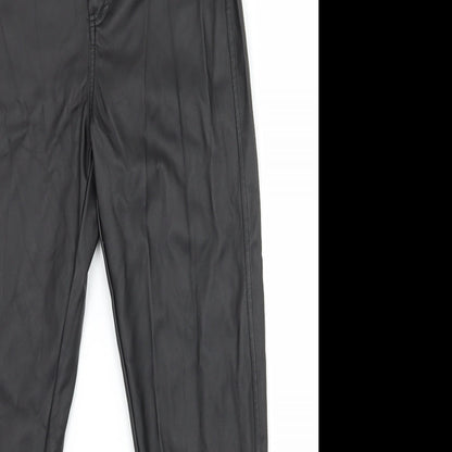 Womens UK Size 8 PRETTYLITTLETHING Regular Fit  Black Trousers