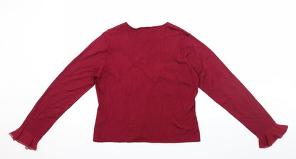 Edina Womens Red   Basic Blouse Size L