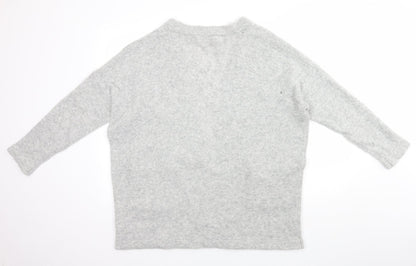 H&M Womens Grey   Cardigan Jumper Size L
