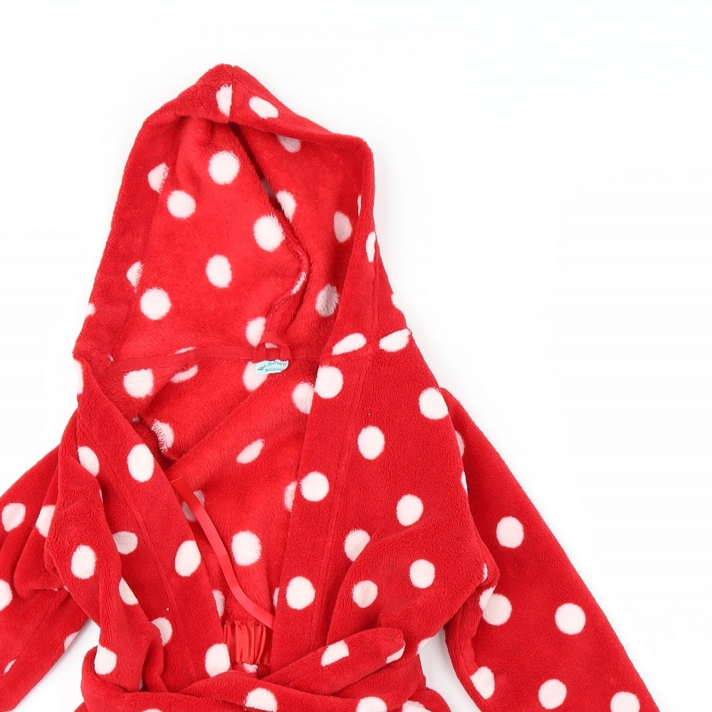 M&S Girls Red Polka Dot  Cami Robe Size 4 Years