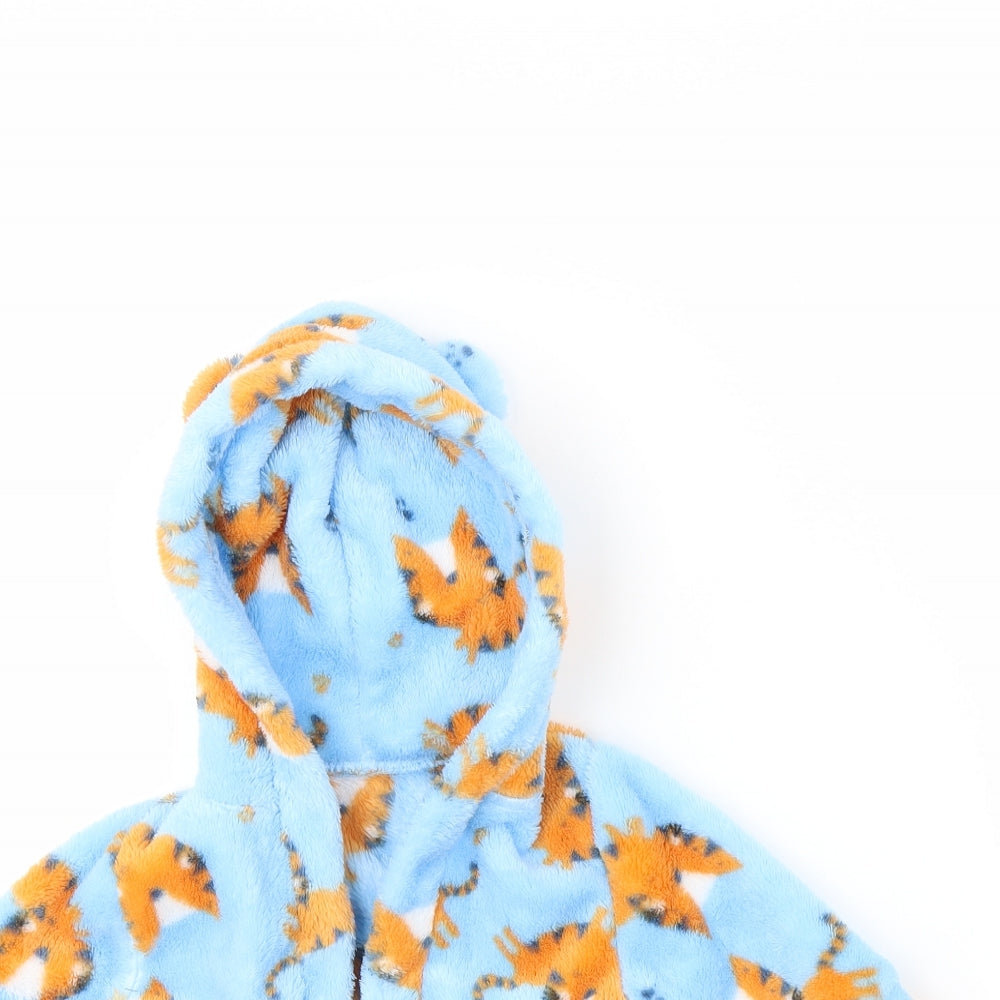 Preworn Boys Blue Spotted  Cami Robe Size 3-6 Months  - Tiger Print