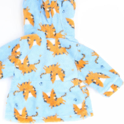 Preworn Boys Blue Spotted  Cami Robe Size 3-6 Months  - Tiger Print
