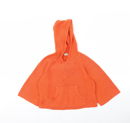 Blue Seven Girls Orange   Pullover Hoodie Size 9 Years