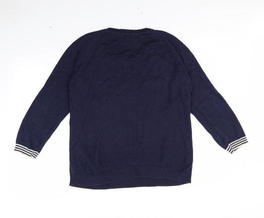 Nutmeg Womens Blue   Pullover Jumper Size 14