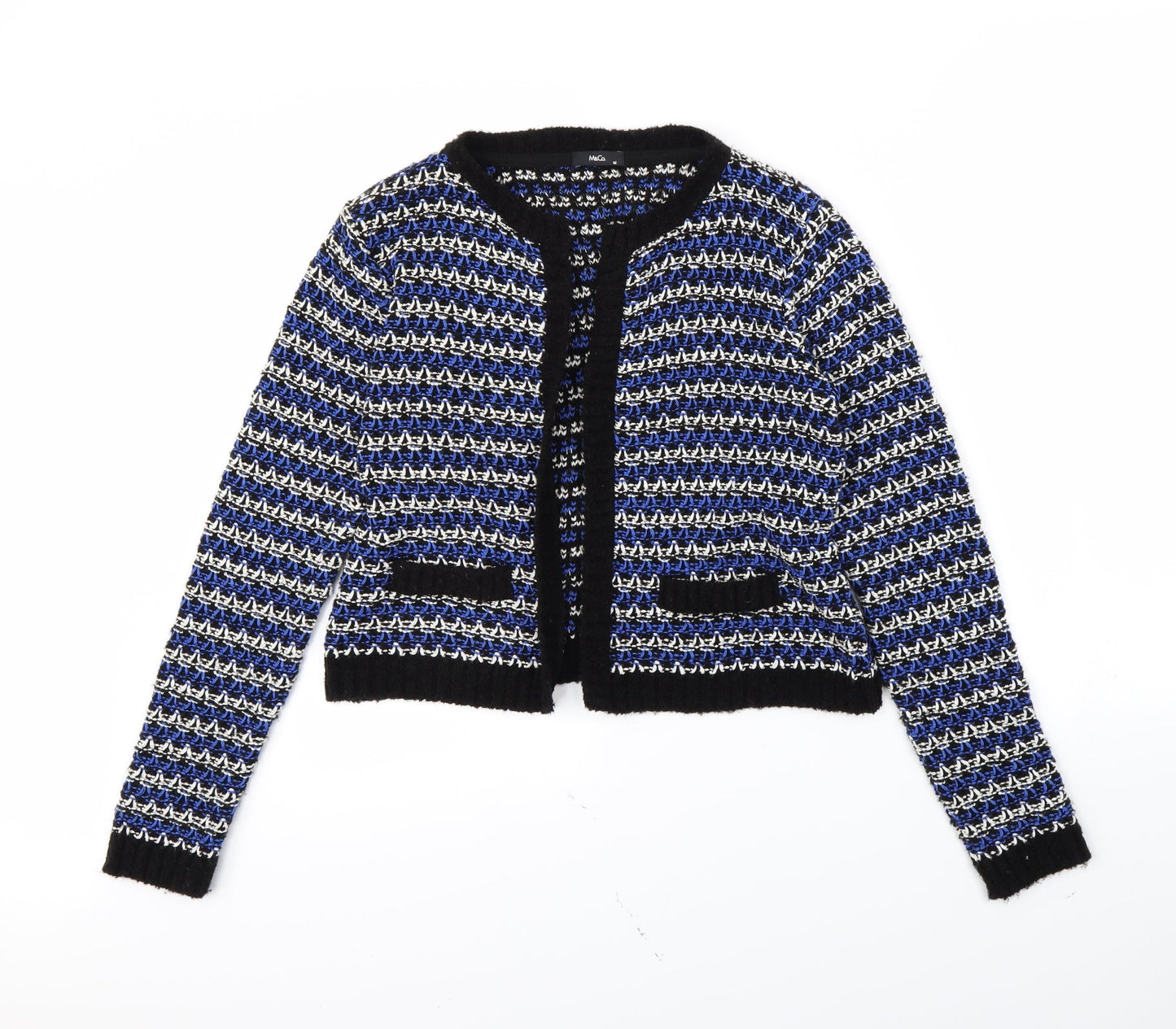 M&Co Womens Black Striped  Jacket  Size M