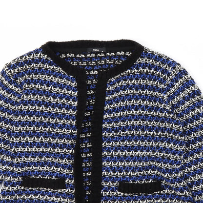 M&Co Womens Black Striped  Jacket  Size M