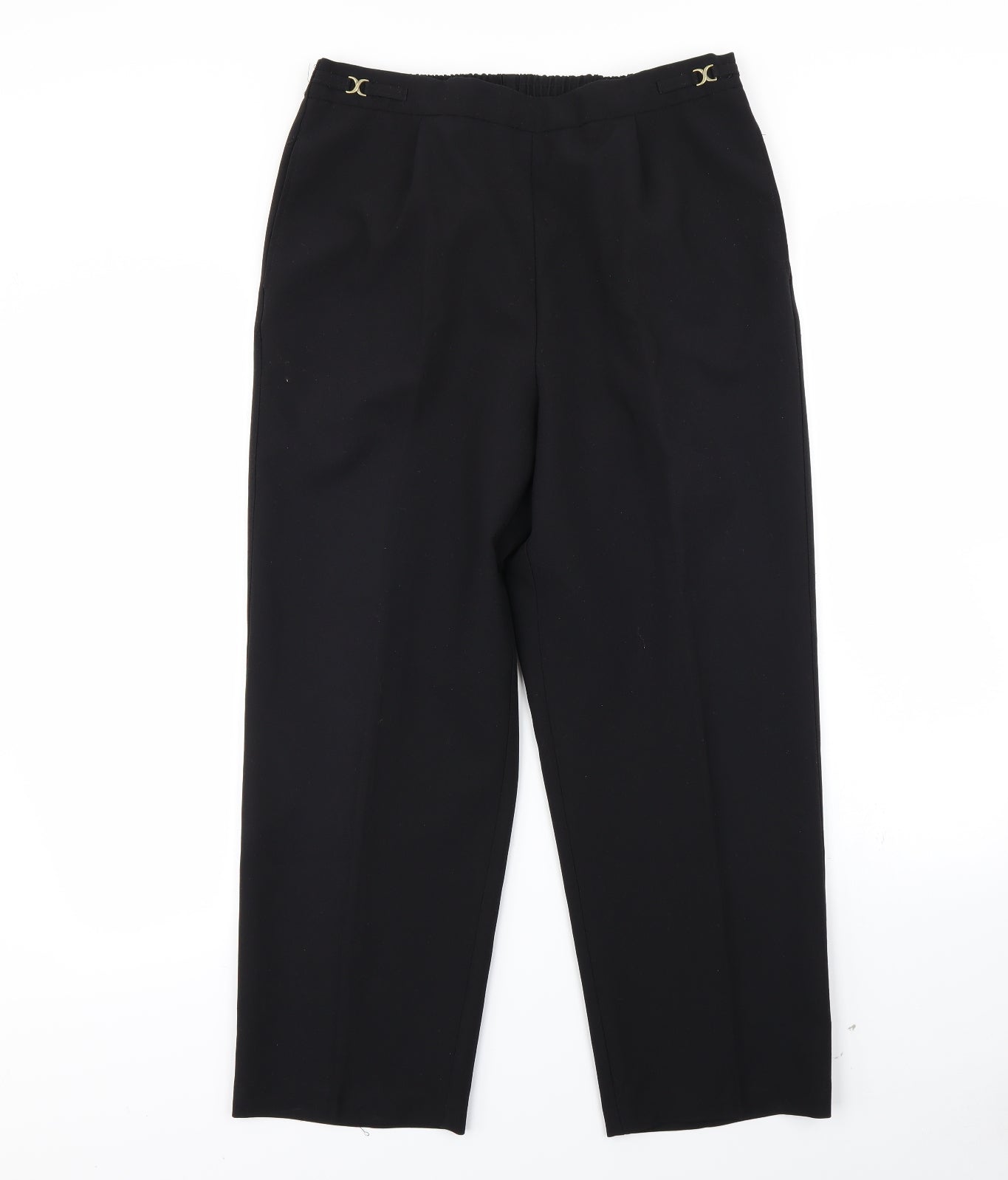 Womens UK Size 12 bm Regular Fit Dress Pants Black Trousers