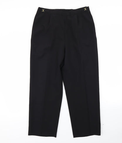 Womens UK Size 12 bm Regular Fit Dress Pants Black Trousers