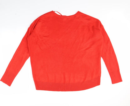 Primark Womens Red   Pullover Jumper Size 18