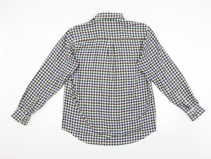 County Mens Multicoloured Check Flannel  Button-Up Size M