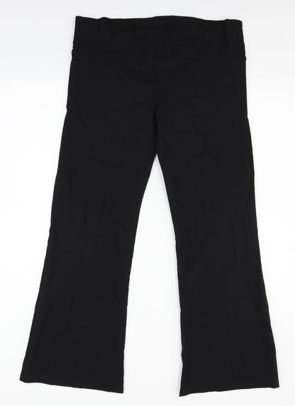 Womens UK Size 16 Preworn Regular Fit  Black Trousers
