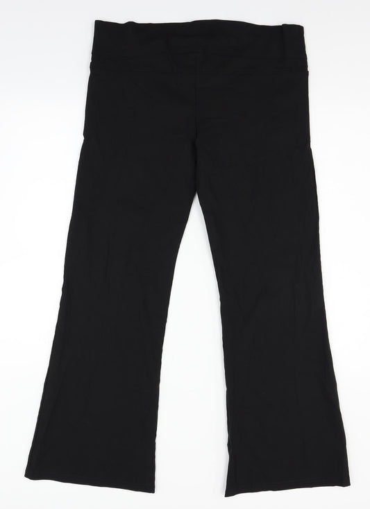 Womens UK Size 16 Preworn Regular Fit  Black Trousers
