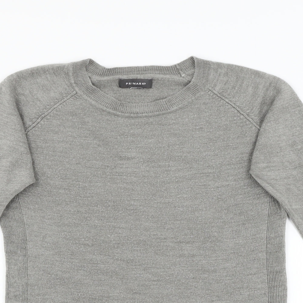 Primark Womens Grey  Knit Pullover Jumper Size S