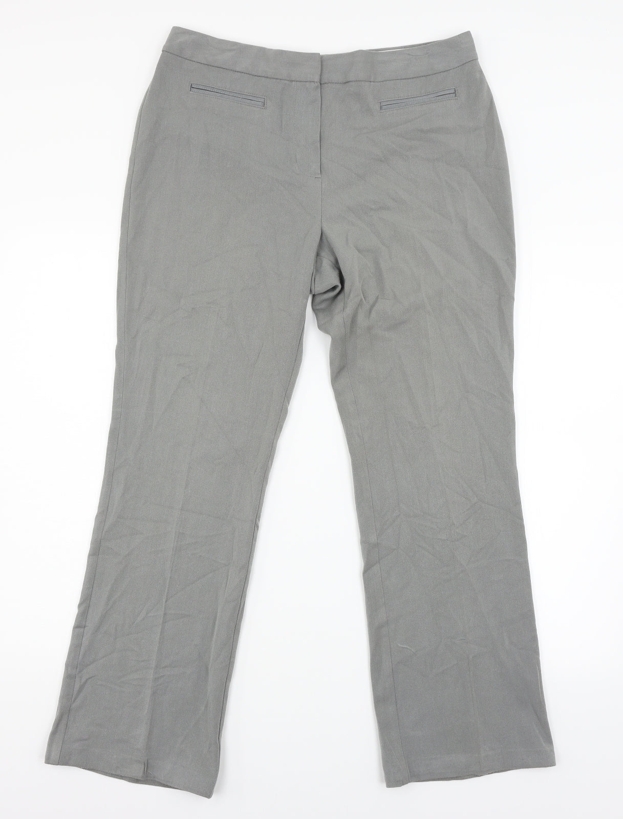 M&S Womens Grey   Trousers  Size 12 L28 in