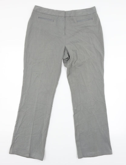 M&S Womens Grey   Trousers  Size 12 L28 in