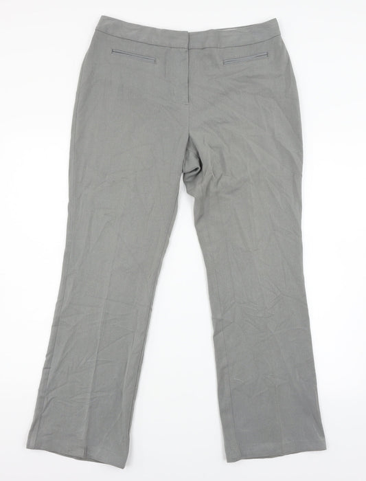M&S Womens Grey   Trousers  Size 12 L28 in