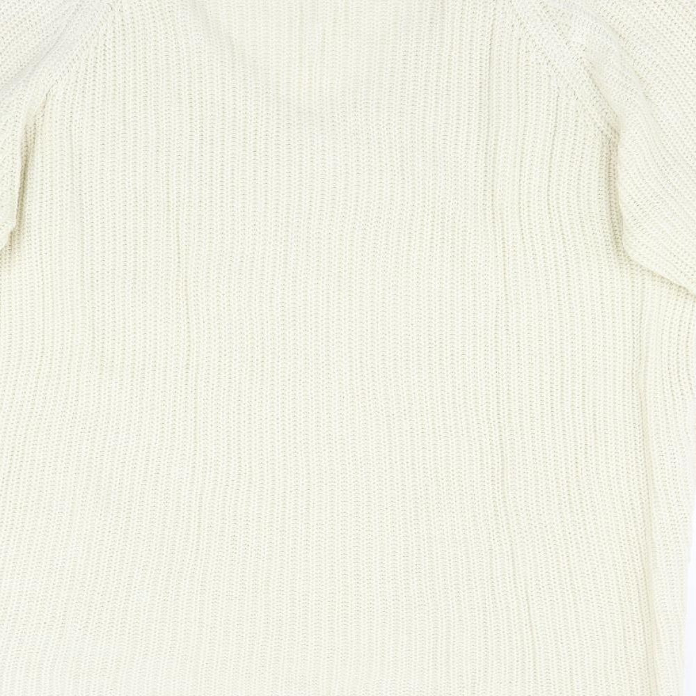 Peacocks Womens Beige  Knit Pullover Jumper Size L