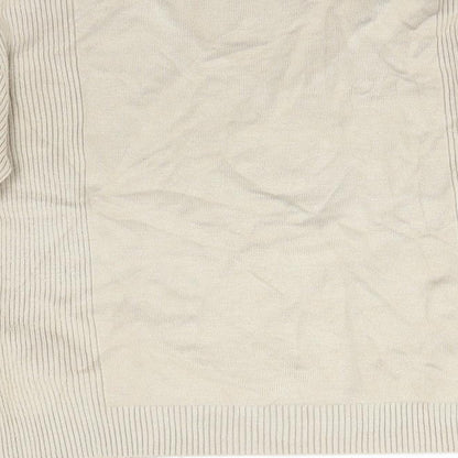 Mixin Womens Beige  Taffeta Pullover Jumper Size L
