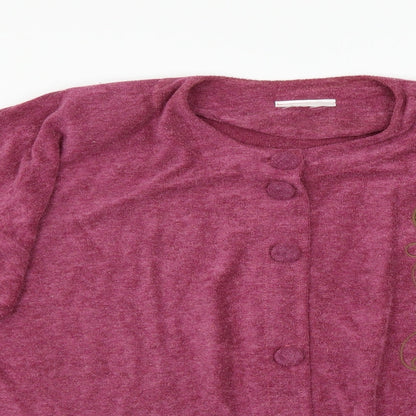 Silverstone Womens Pink  Knit Cardigan Jumper Size XL