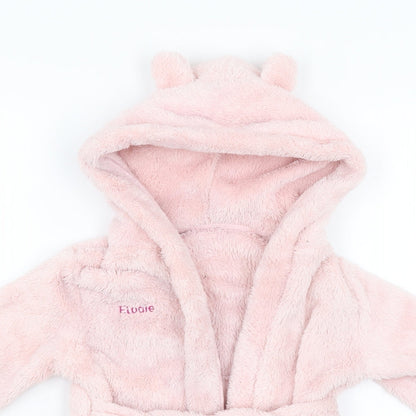 Elodie Girls Pink  Fleece  Gown Size 12-18 Months