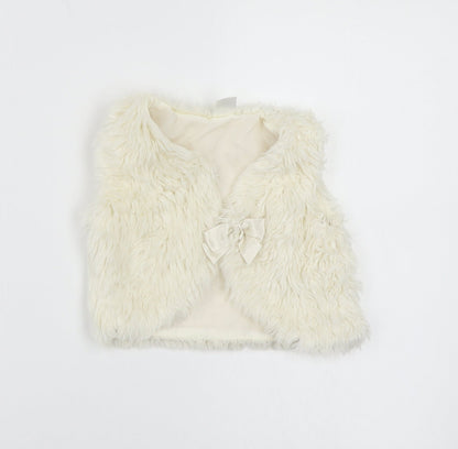 H&M Baby White   Gilet Waistcoat Size 9-12 Months