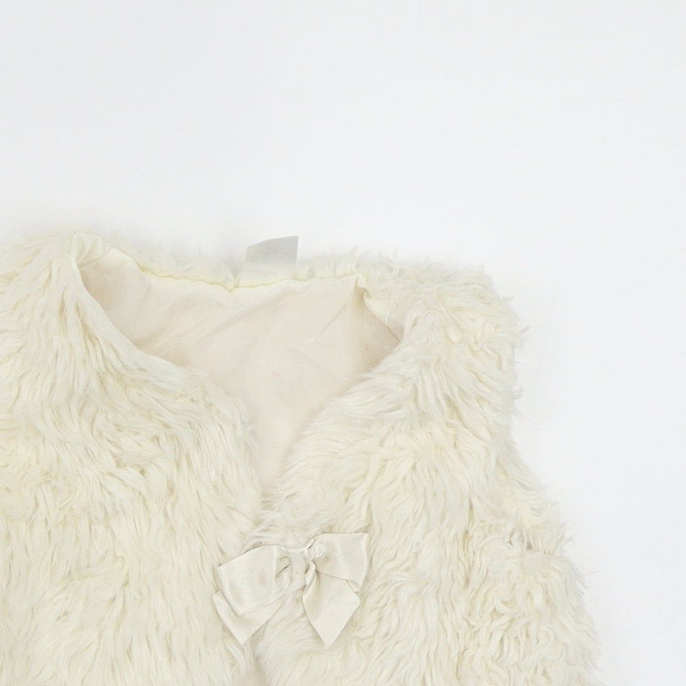 H&M Baby White   Gilet Waistcoat Size 9-12 Months