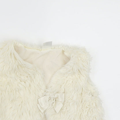 H&M Baby White   Gilet Waistcoat Size 9-12 Months