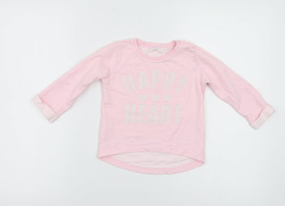 Preworn Baby Pink   Pullover Casual Size 12-18 Months  - Happy