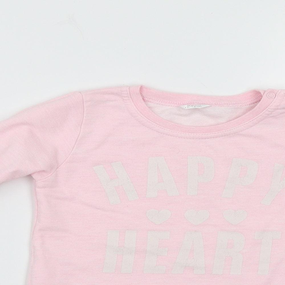 Preworn Baby Pink   Pullover Casual Size 12-18 Months  - Happy