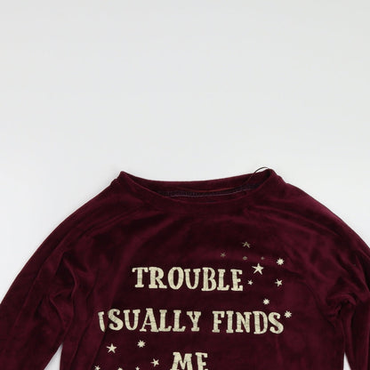 Primark Womens Purple  Fleece Pullover Sweatshirt Size XS  - Harry Potter
