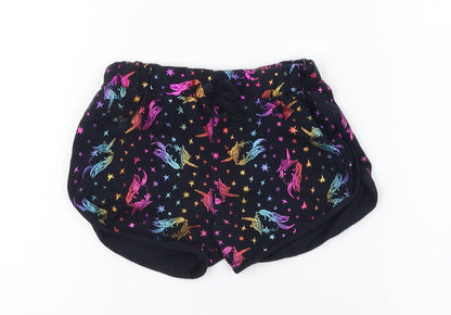tevhit Girls Black    Sleep Shorts Size 9 Years  - elastic waist