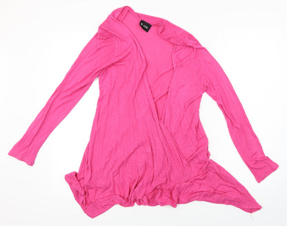 B. you Womens Pink   Wrap Blouse Size 14