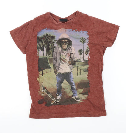 NEXT Boys Red   Basic Polo Size 7 Years  - Monkey