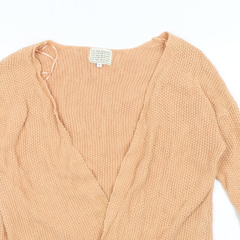New Look Womens Orange   Cardigan Jumper Size 10