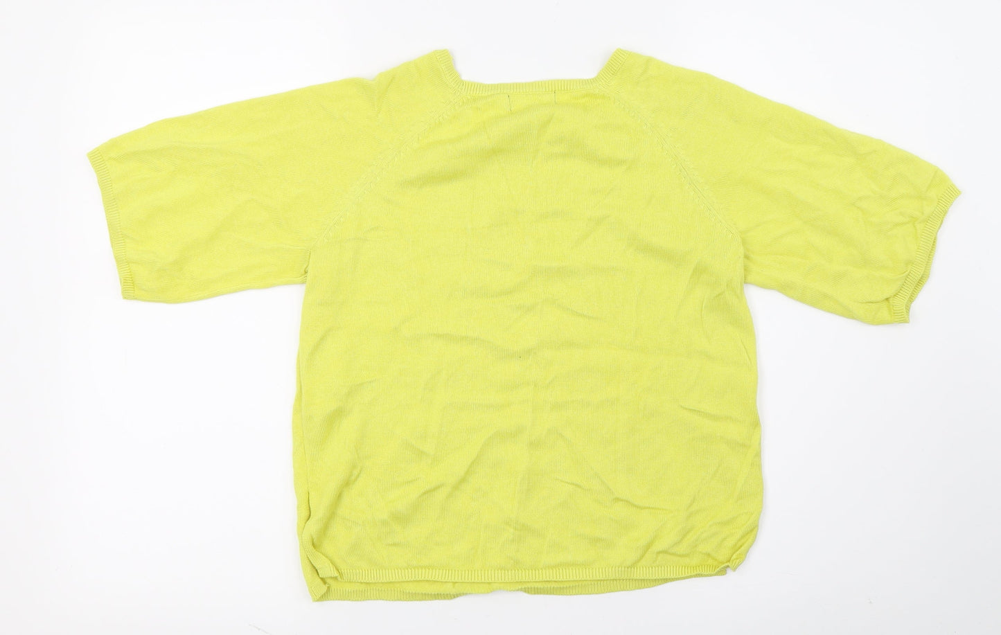 Womens UK Size 8 New Look Yellow Cropped Tank