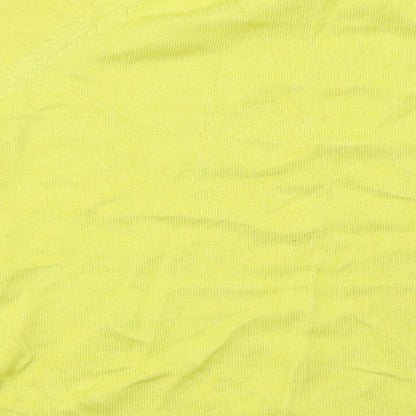 Womens UK Size 8 New Look Yellow Cropped Tank