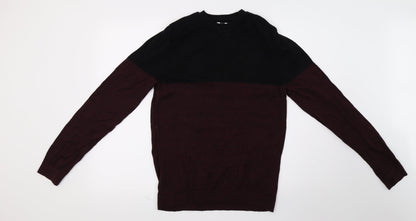 Topshop Mens Red   Pullover Jumper Size S  - Black and Red