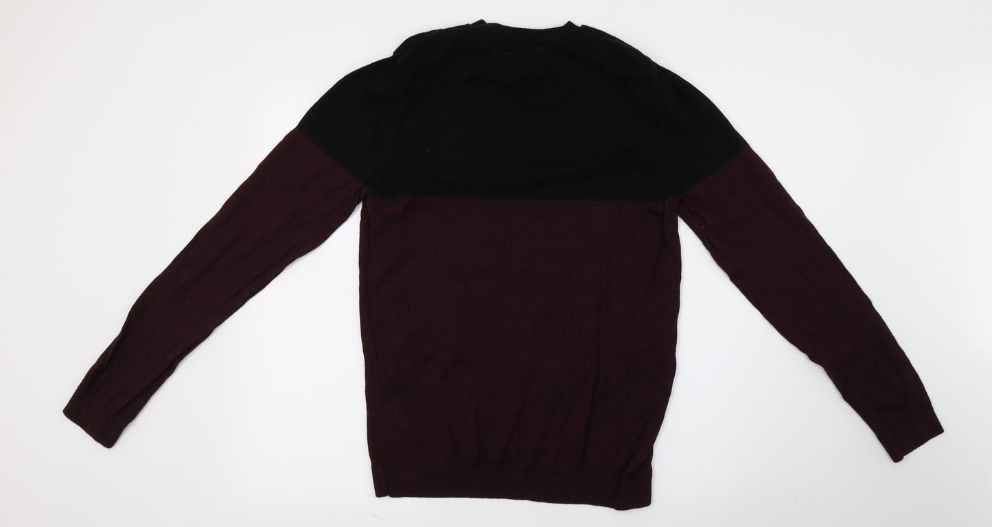 Topshop Mens Red   Pullover Jumper Size S  - Black and Red