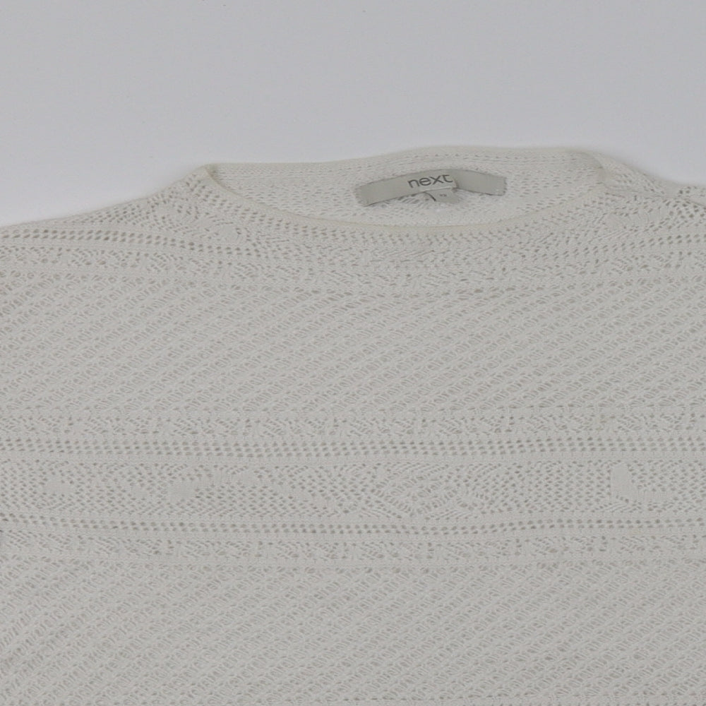 Womens UK Size 12 NEXT White Basic Blouse