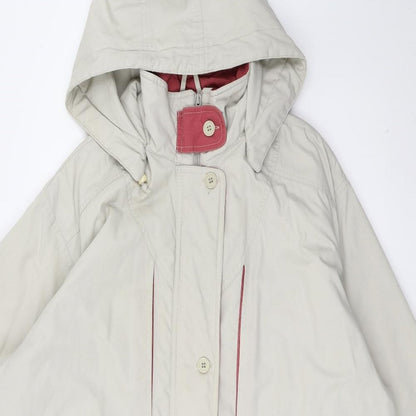 C&A Womens Beige   Jacket Coat Size 14  - PINK LINING