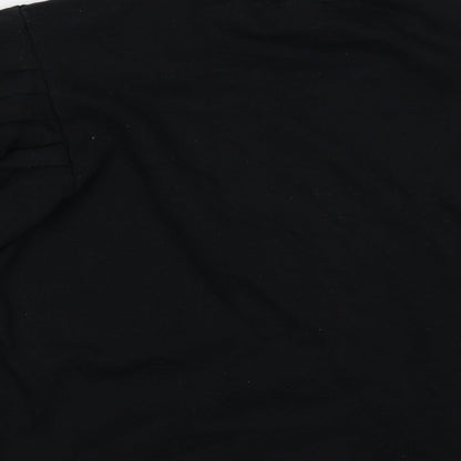 Boohoo Womens Black   Pullover Sweatshirt Size 12  - puff sleeves