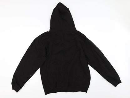 Mens UK Size M Preworn Black Pullover Hoodie