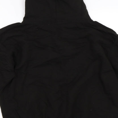Mens UK Size M Preworn Black Pullover Hoodie
