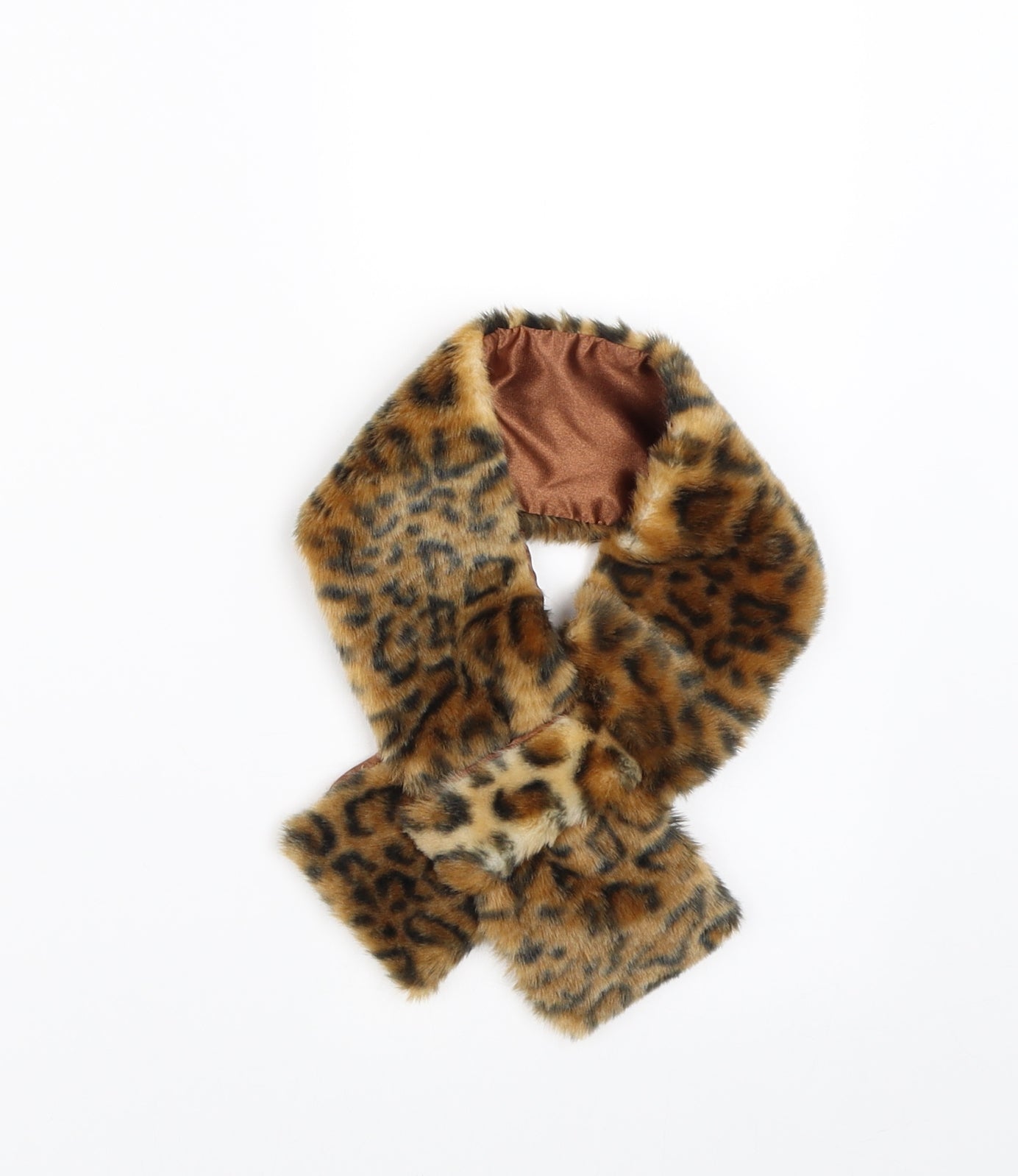 Preworn Womens Brown Animal Print   Scarf
