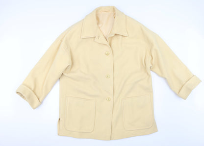 Womens UK Size 16 Marks and Spencer Yellow Overcoat