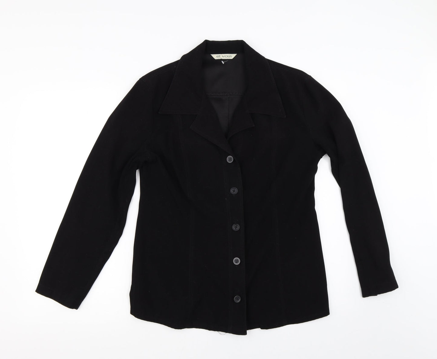 Womens UK Size 12 Et Vous Black Jacket